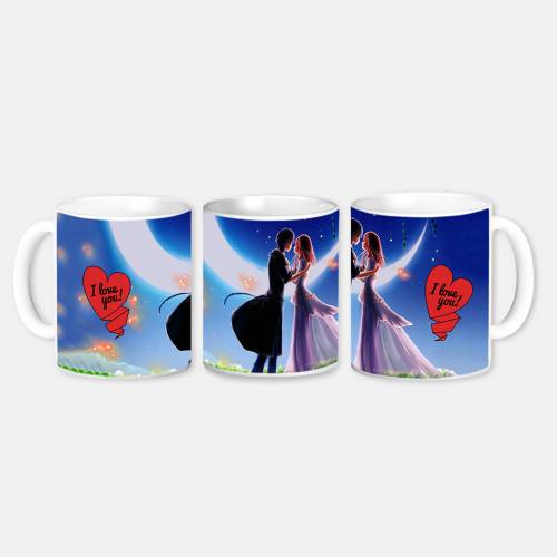 Brand Name Happy Valentines Day Coffee Mug | Gifts For Girlfriend Boyfriend Husband Wife | I Love You Ceramic Mug 350 Ml | Valentine Day Gif